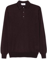 Lardini - Half-Button Long Sleeved Polo Shirt - Lyst