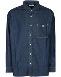 Celine - Long-Sleeved Denim Shirt - Lyst