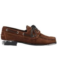 Aeyde - Harris Lace-Up Suede Loafers - Lyst