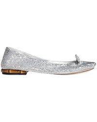Gucci - Crystal Ballerina With Bamboo - Lyst