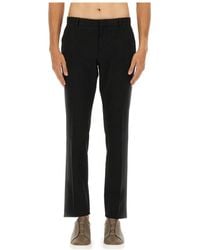 ZEGNA - Straight Cut Raw Hem Trousers - Lyst