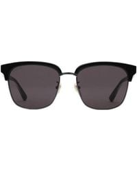 Gucci - Rectangular-Frame Metal Sunglasses - Lyst