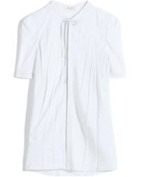 Lemaire - Pleated Short-Sleeve Top - Lyst