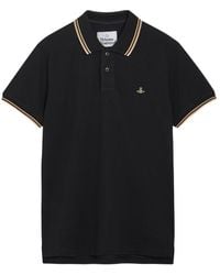 Vivienne Westwood - Logo-Embroidered Piqué Cotton Polo Shirt - Lyst