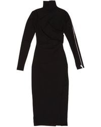 The Attico - The High Neck Zip Detailed Dress - Lyst