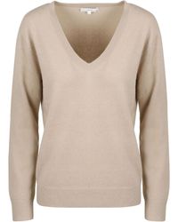 Vince - V-Neck Boxy Knitted Sweater - Lyst