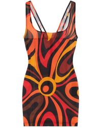 PUCCI - Printed Mesh Mini Dress - Lyst