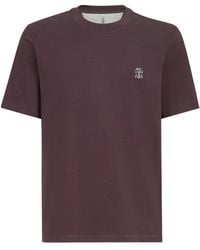 Brunello Cucinelli - Cotton Logo T-Shirt - Lyst