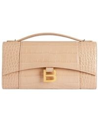 Balenciaga - Hourglass Pochette With Chain - Lyst