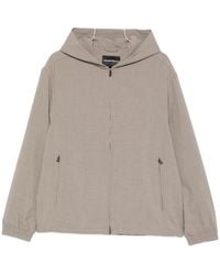 Emporio Armani - Hooded Zip-Up Jacket - Lyst