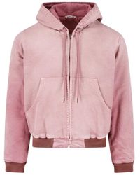 AURALEE - Zip Front Hooded Jacket - Lyst