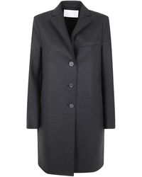 Harris Wharf London - Button-Fastening Wool Coat - Lyst