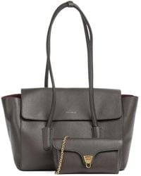 Coccinelle - Logo-Detail Leather Shoulder Bag - Lyst