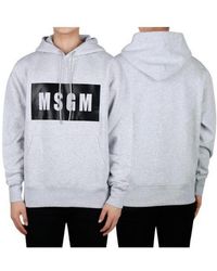 MSGM - Logo-Printed Drawstring Hoodie - Lyst