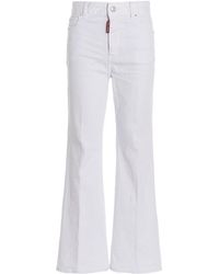 DSquared² - 'Super Flared Cropped' Jeans - Lyst