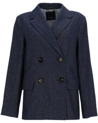 Max Mara - 'S Nero Double-Breasted Blazer - Lyst