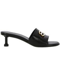 Balenciaga - Bb Plaque Open-Toe Sandals - Lyst