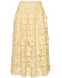ROTATE BIRGER CHRISTENSEN - 3D Lace Midi Skirt - Lyst