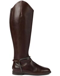 Brunello Cucinelli - Buckle-Strap Leather Boots - Lyst