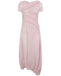 Magda Butrym - Ruched Asymmetric Maxi Dress - Lyst