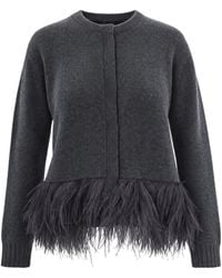 Fabiana Filippi - Feather-Trimmed Cardigan - Lyst