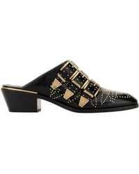 Chloé - Chloé Susan Studded Heeled Mules - Lyst