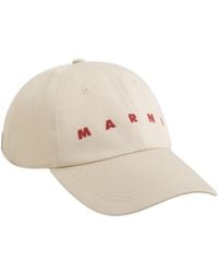 Marni - Logo Embroidered Curved-Peak Baseball Cap - Lyst