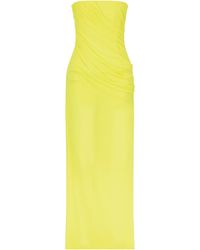 Alex Perry - Strapless Ruched Maxi Dress - Lyst