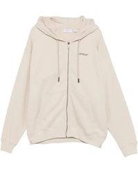 Off-White c/o Virgil Abloh - Zip-Up Drawstring Hoodie - Lyst