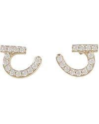 Ferragamo - Ferragamo Geometric Stud Embellished Earrings - Lyst