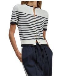 Rag & Bone - Short-Sleeved Striped Cardigan - Lyst