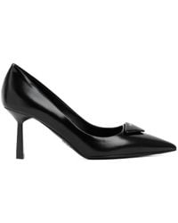 Prada - Pointed Toe Slip-On Pumps - Lyst