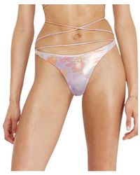 DIESEL - Floral-Print Lace-Up Bikini - Lyst