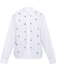 DSquared² - Skier-Embroidered Cotton Shirt - Lyst