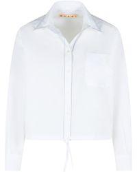 Marni - Cropped Long Sleeve Shirt - Lyst