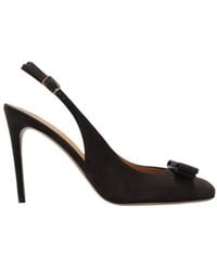 Ferragamo - Satin Textile Sandals - Lyst