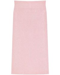 Givenchy - Rubbed-Knit Midi Pencil Skirt - Lyst