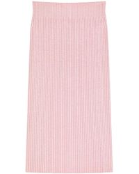 Givenchy - Rubbed-Knit Midi Pencil Skirt - Lyst