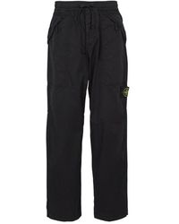 Stone Island - Drawstring Straight-Leg Trousers - Lyst