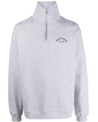 Maison Labiche - Placide Logo-Embroidered Quarter-Zip Sweater - Lyst