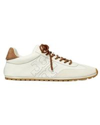 Tory Burch - Travel Leather Perforated Sneakers - Lyst