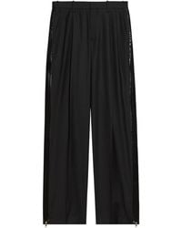 Helmut Lang - Zip-Detail Pleated Trousers - Lyst