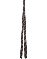 Burberry - Skinny Check Silk Tie - Lyst