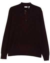 Burberry - Long Sleeved Knitted Polo Shirt - Lyst
