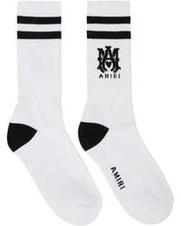 Amiri - Logo Intarsia-Knit Crew Socks - Lyst