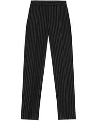 Ganni - Stripe Mid Waist Trousers - Lyst