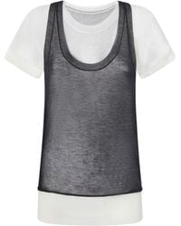 Pinko - Layered Knitted T-Shirt - Lyst