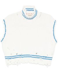 Marni - Frayed-Hem Sleeveless Top - Lyst
