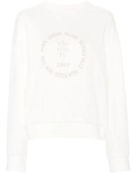 Eleventy - Logo-Print Cotton Sweatshirt - Lyst