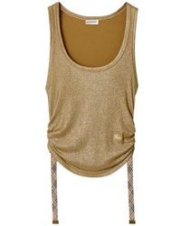 Burberry - Metallic Ribbed Tank Top - Lyst